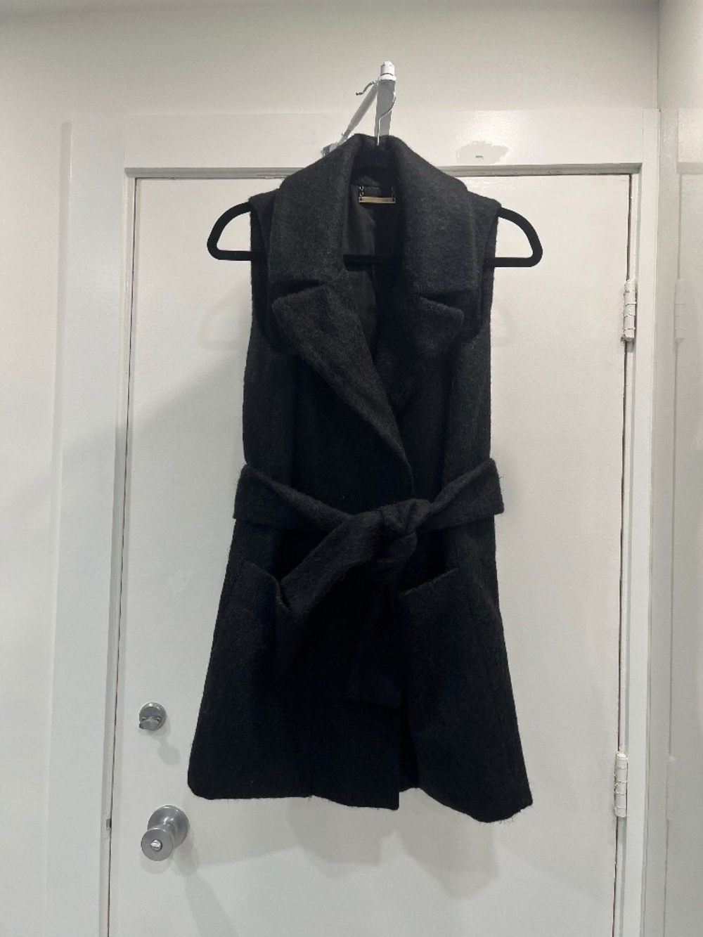 Diane Von Furstenberg Wool Black Vest.